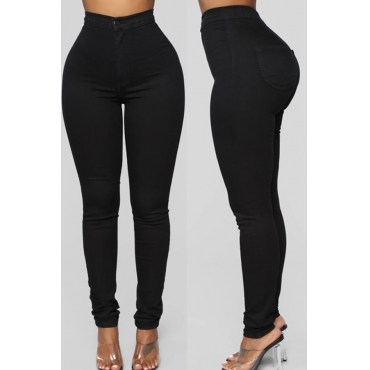 LW COTTON Trendy Skinny Black Pants