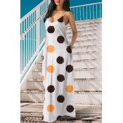 Lovely Casual Dots Printed Coffee Floor Length Dre