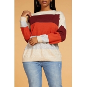 Lovely Chic Color-lump Multicolor Sweater