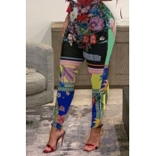 Lovely Chic Print Multicolor Pants