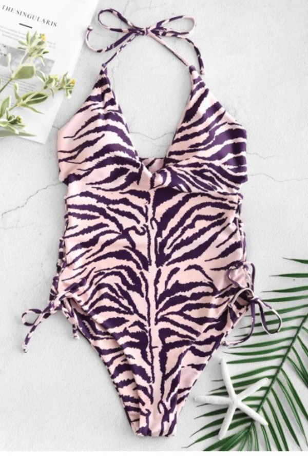 

Lovely Zebra Stripe One-piece Swimwear