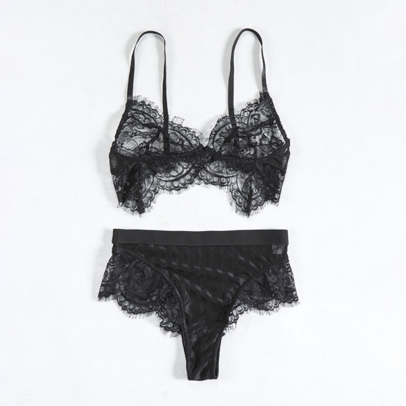 

Lovely Sexy Lace Black Bra Sets