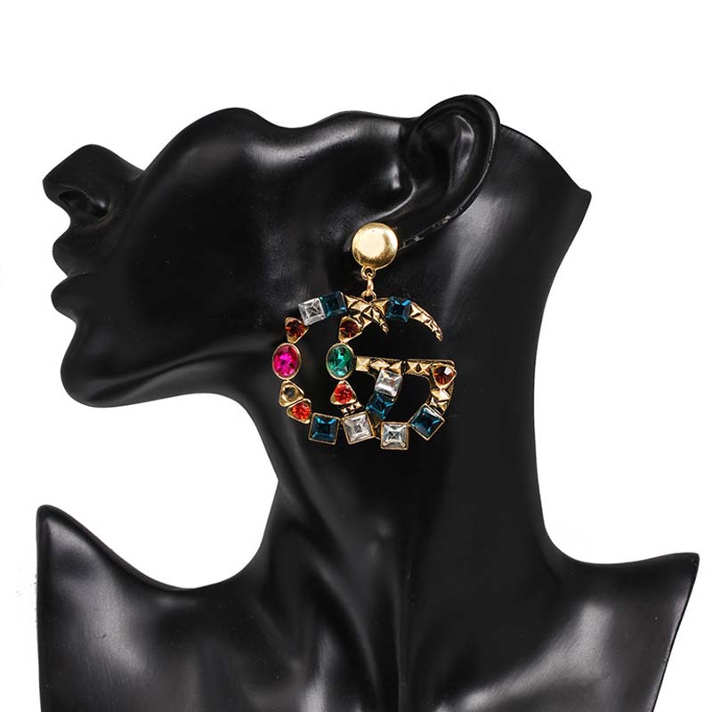 

Lovely Chic Crystal Multicolor Earring, Multi