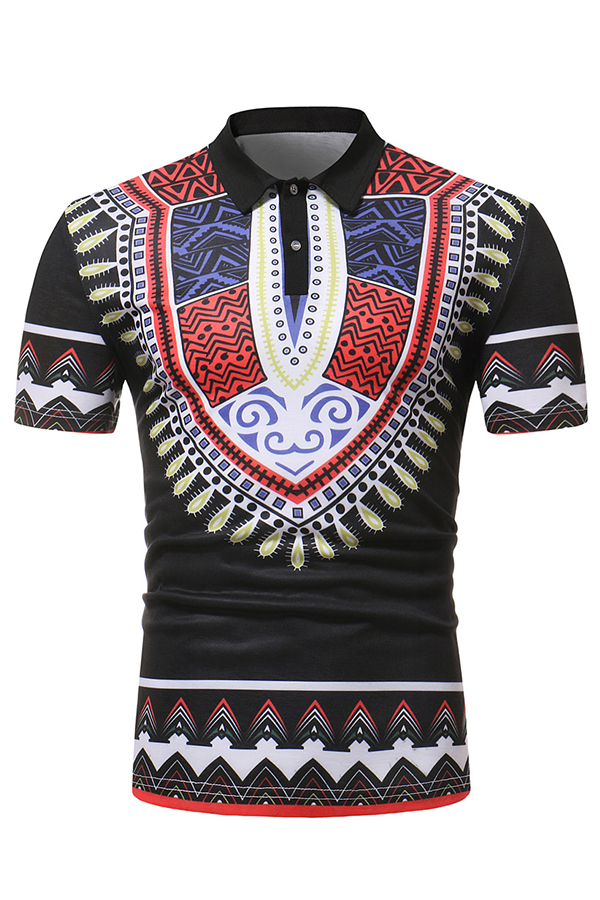 

Lovely Trendy Print Black Shirt