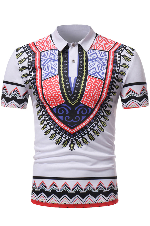 

Lovely Trendy Print White Shirt