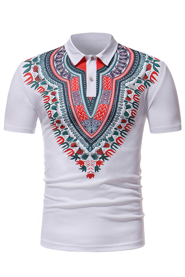 

Lovely Ethnic Print White Shirt