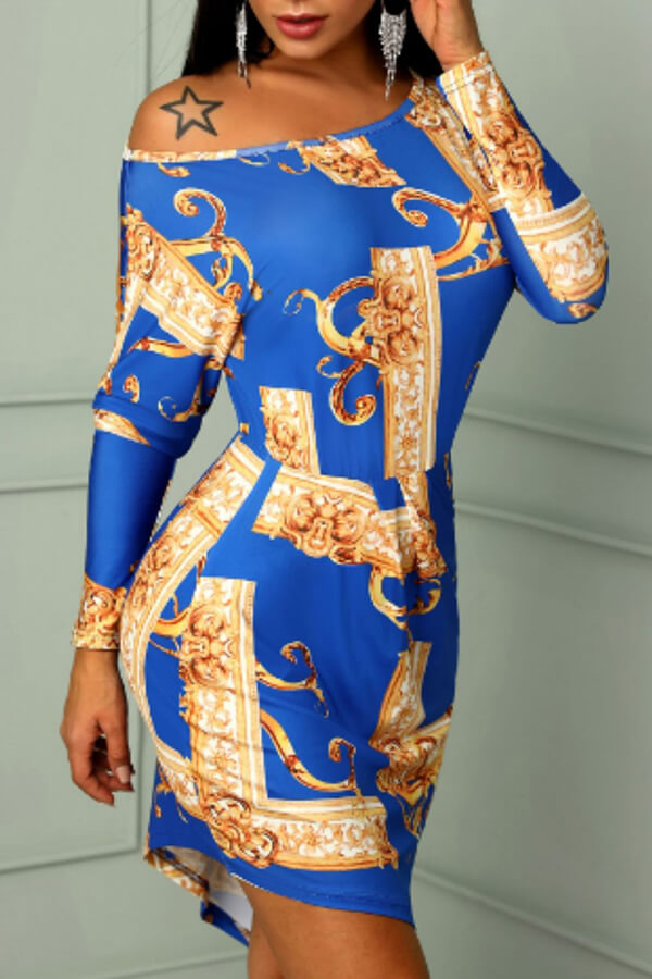 

LW SXY Leisure Print Blue Mini Dress