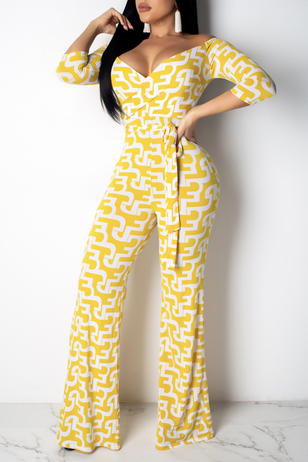 

Lovely Chic Loose Yellow One-piece Jumpsuit