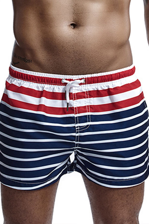 

Lovely Chic Striped Print Shorts, Stripe