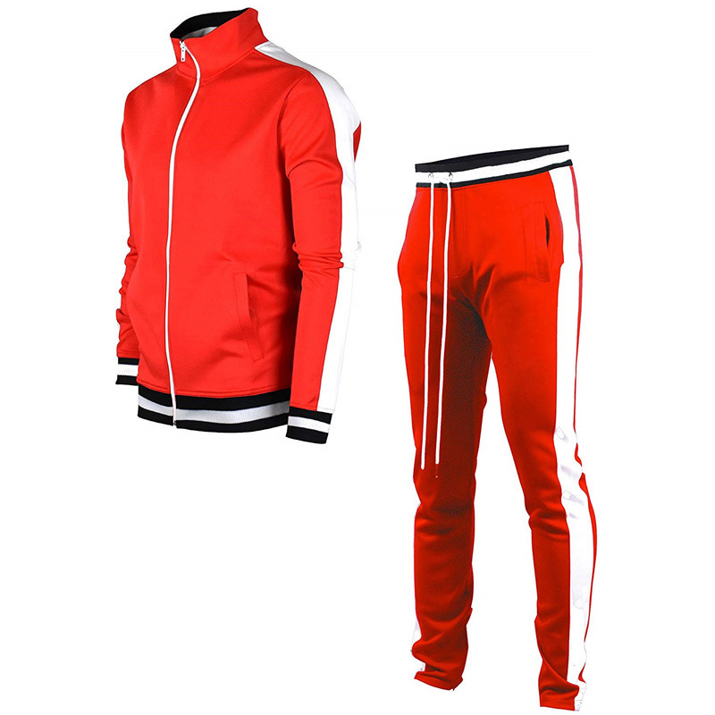 

Lovely Sportswear Patchwork Red Two-piece Pants Set