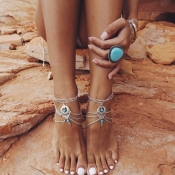 Lovely Chic Hollow-out Patchwork Silver Body Chain