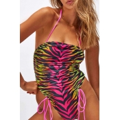 Lovely Striped Print One-piece Swimsuit