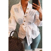 Lovely Stylish Button Design White Blouse