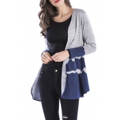 Lovely Leisure Print Blue Coat