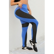 Lovely Casual Patchwork Blue Pants