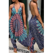 Lovely Casual Backless Multicolor One-piece Jumpsu