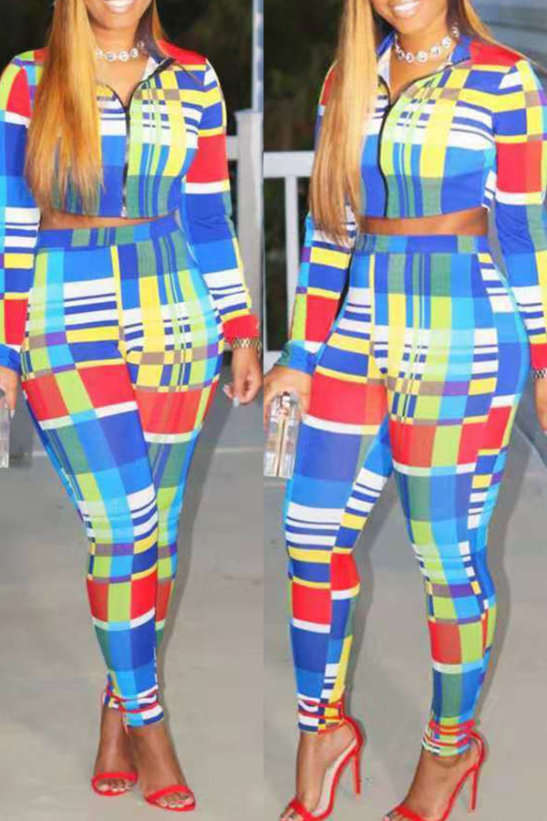 

Lovely Chic Print Multicolor Two-piece Pants Set, Multi