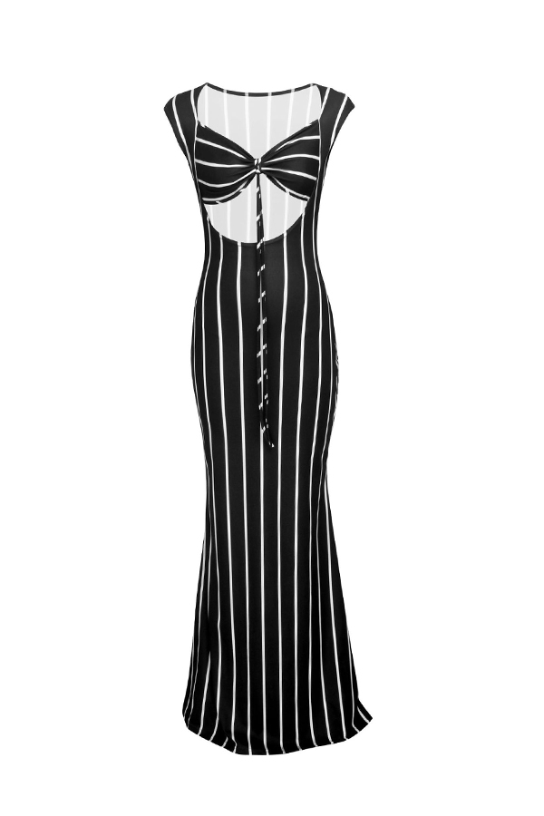 Lovely Casual Striped Black Maxi OL Dress от Lovelywholesale WW