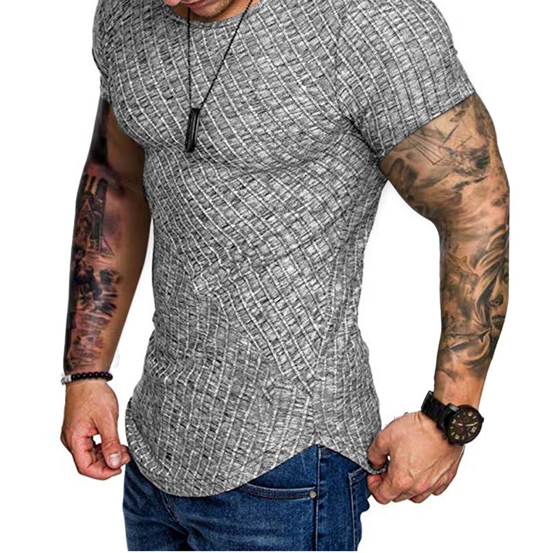 

Lovely Leisure Basic Print Light Grey T-shirt