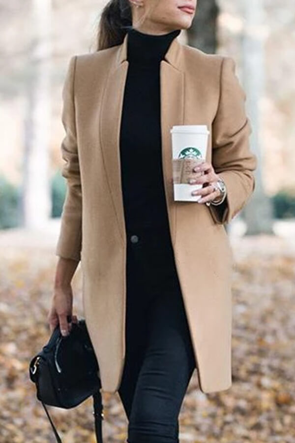 

Lovely Work Basic Khaki Coat