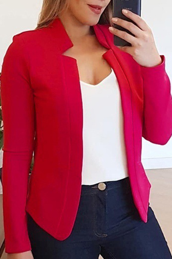 

Lovely Work Basic Red Short Coat