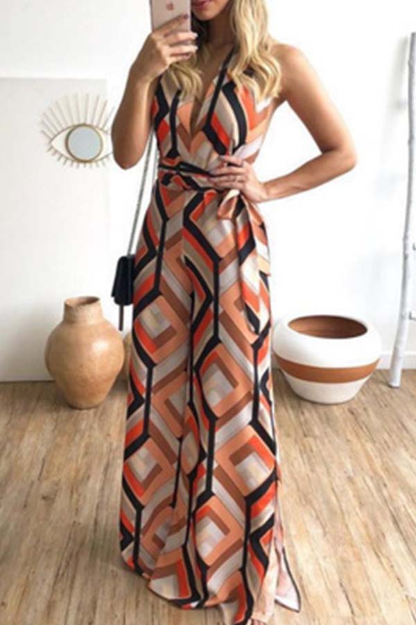 

Lovely Chic Print Multicolor One-piece Jumpsuit, Multi