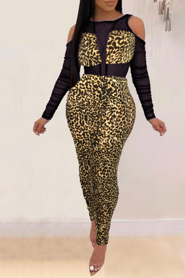 

Lovely Street Patchwork Black One-piece Jumpsuit