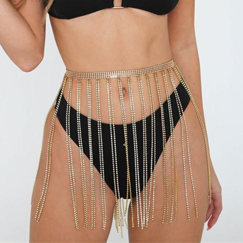 

Lovely Sexy Tassel Design Gold Intimates Accessories