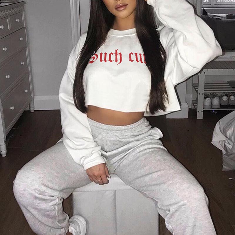 

Lovely Casual Letter White Sweatshirt Hoodie
