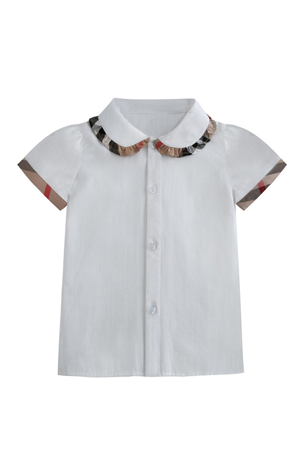 

Lovely Sweet Buttons Design White Girl T-shirt