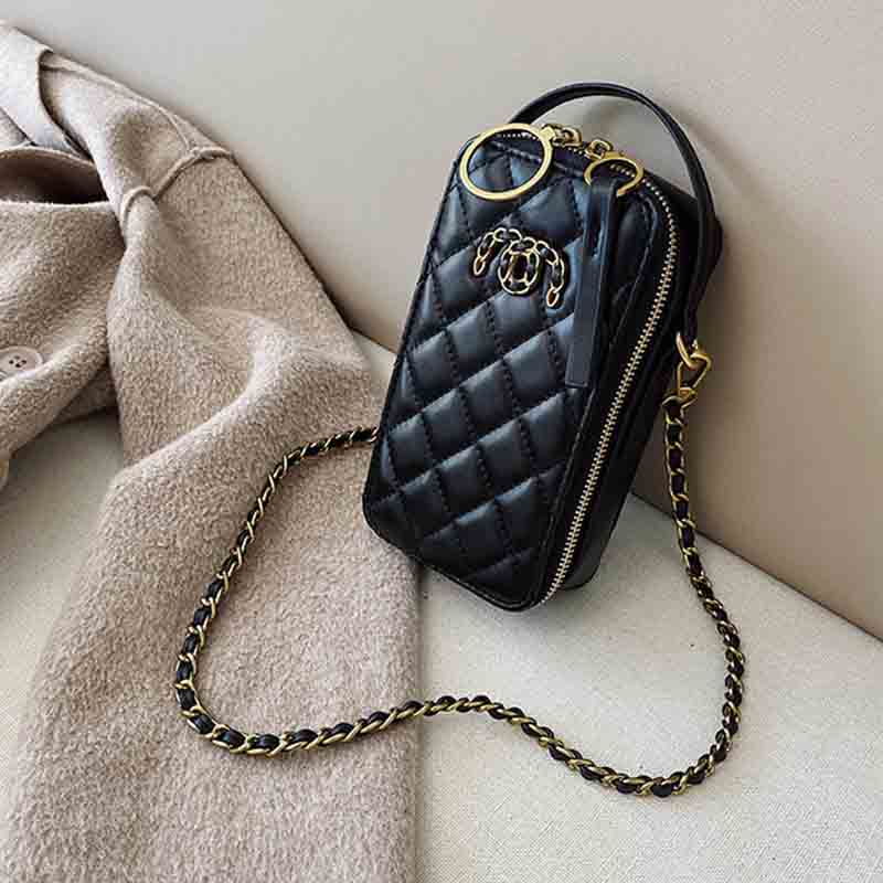 

Lovely Trendy Chain Strap Black Crossbody Bag