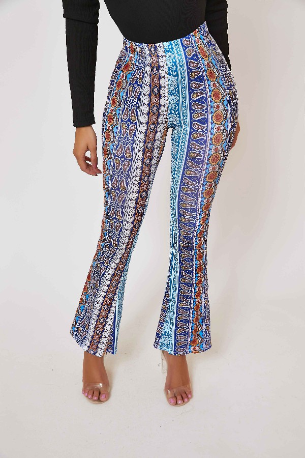 

Lovely Bohemian Print Multicolor Pants, Multi