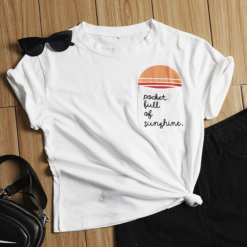 

Lovely Leisure Print White T-shirt