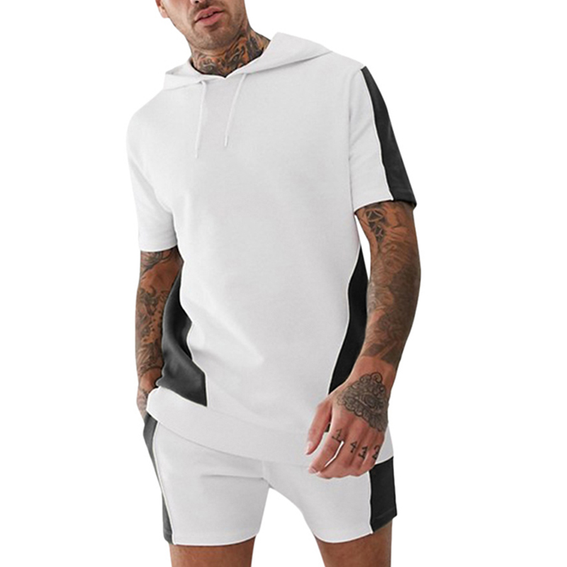 

Lovely Trendy Patchwork White Two-piece Shorts Set
