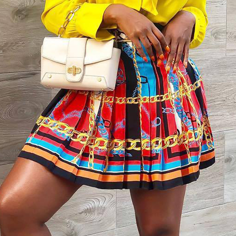 

Lovely Bohemian Print Multicolor Skirt, Multi