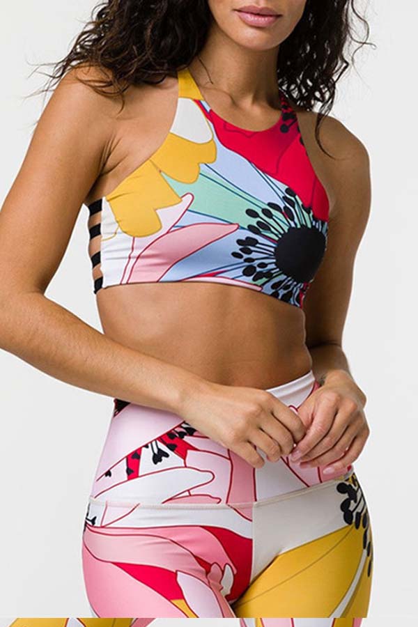 

Lovely Sportswear Print Multicolor Two-piece Pants Set, Multi