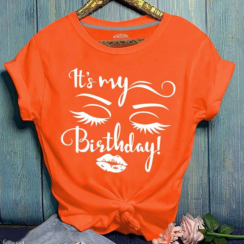 

Lovely Leisure Print Orange T-shirt