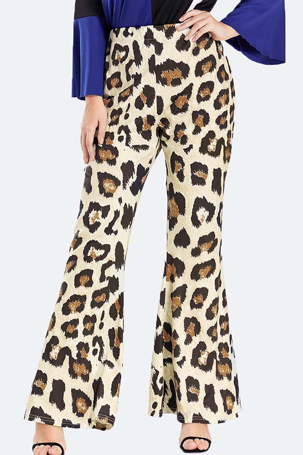 

Lovely Casual Leopard Print Plus Size Pants