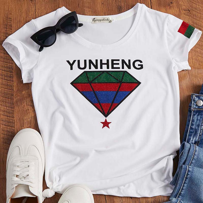 

Lovely Leisure O Neck Print White T-shirt