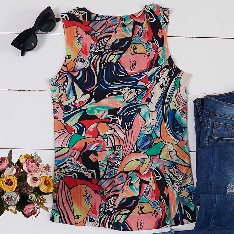 

Lovely Leisure Print Multicolor Camisole, Multi