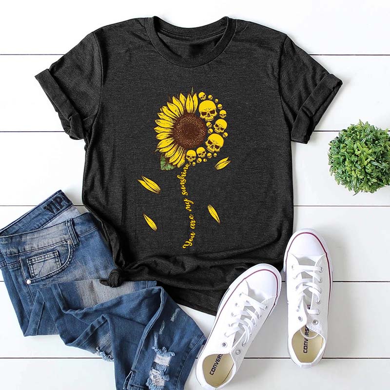 

Lovely Casual Print Black T-shirt