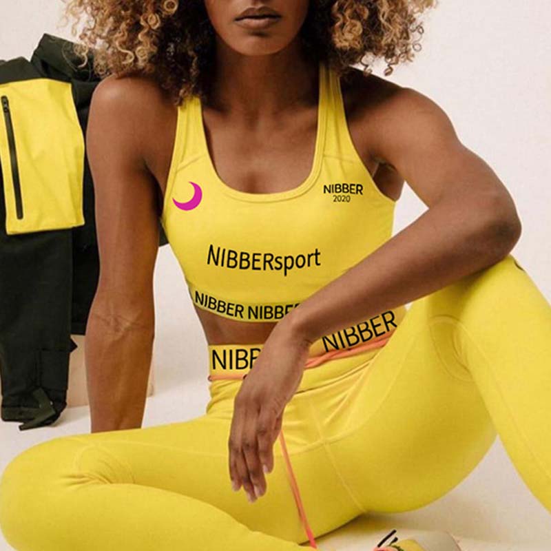 

Lovely Sportswear Letter Print Yellow Two-piece Pants Set