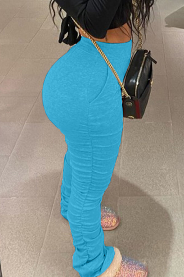 

LW Casual Basic Skinny Blue Pants