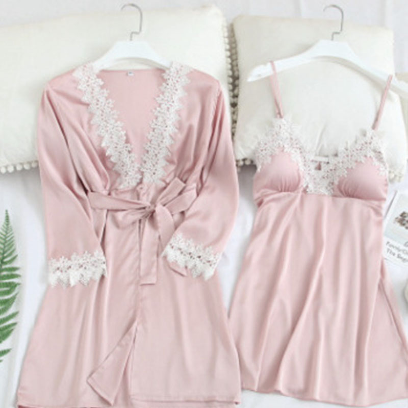 

Lovely Leisure Lace Hem Light Pink Sleepwear
