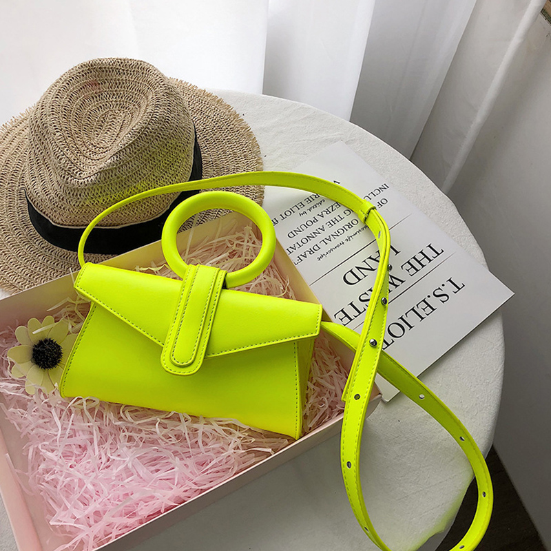 

Lovely Trendy Hollow-out Yellow Messenger Bag