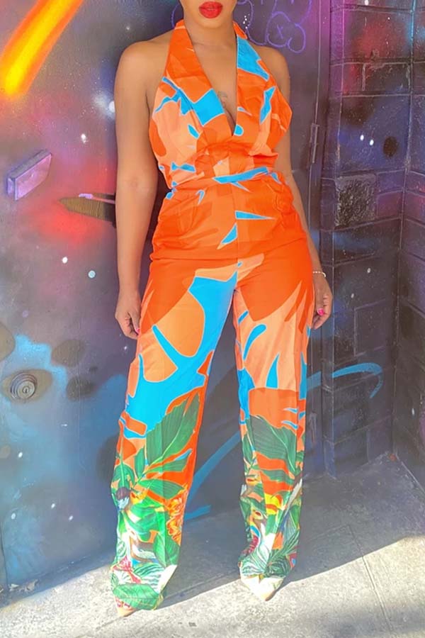 Lovely Bohemian Print Croci One-piece Jumpsuit