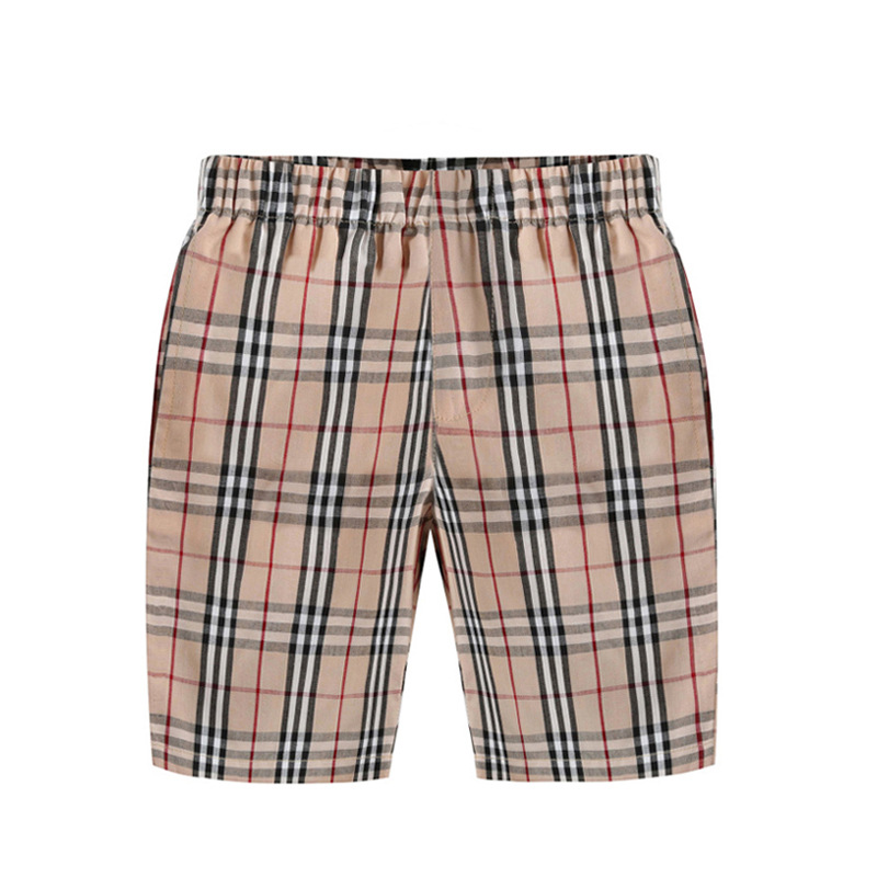 

Lovely Chic Plaid Print Apricot Boys Shorts