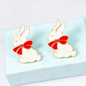 Lovely Sweet Rabbit White Earring