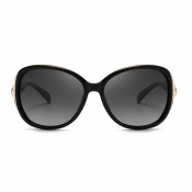 Lovely Trendy Gradient Lens Black Sunglasses