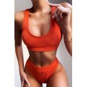 Lovely Basic Skinny Croci Two-piece Swimsuit